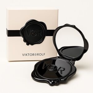 Viktor & Rolf Elegant Black VR Compact Mirror With Box